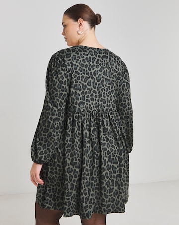 Green Animal Supersoft Smock Dress