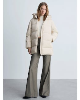 Mango Quilted Anorak Puffer with Hood