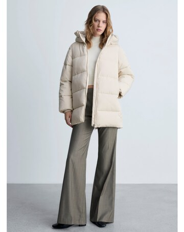 Mango Quilted Anorak Puffer with Hood