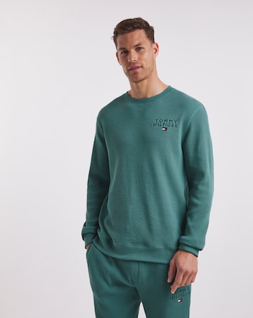 Tommy Hilfiger Green Waffle Lounge Top