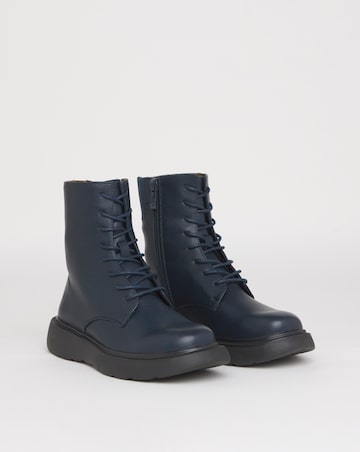 Heavenly Feet Fern Lace Up Chunky Boot Wide Fit