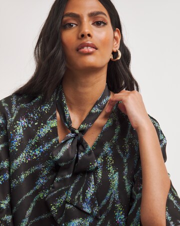 Joanna Hope Tie Neck Blouse