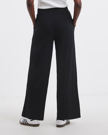 Premium Jersey Pintuck Wide Leg Trousers