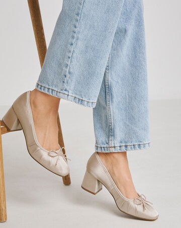 Dreamer Block Heel Ballerina Shoes - Extra Wide Fit (EEE)