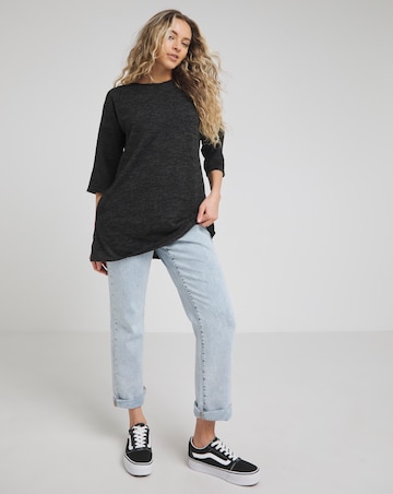 Charcoal Marl Soft Touch Side Pocket Tunic