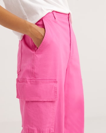 Hot Pink Double Pocket Cargo Trouser