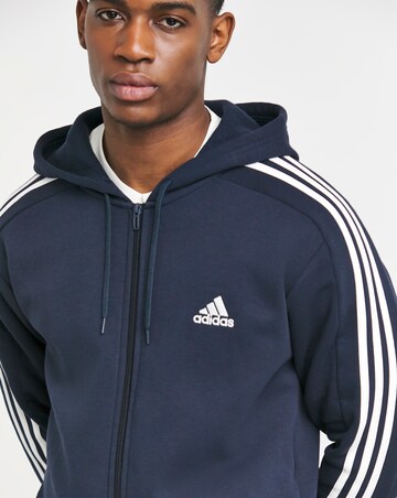 adidas 3-Stripes Fleece Full Zip Hoodie