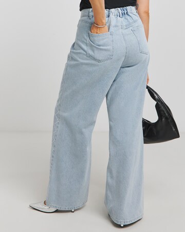 Simply Be X Twisted Wunder Diamante Wide Leg Jean