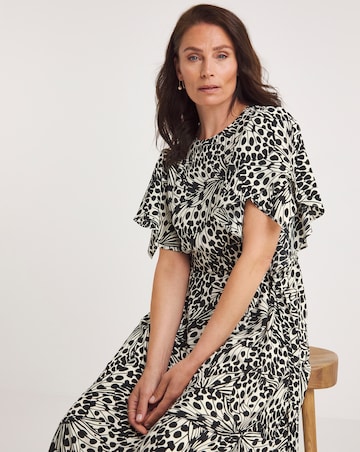 Joanna Hope Floral Petal Sleeve Dress
