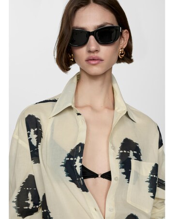 Mango Brandy Abstract Print Semi Sheer Shirt