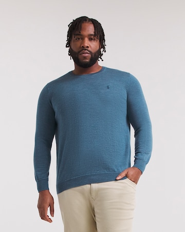 Polo Ralph Lauren Classic Blue Heather Crew Knit Jumper