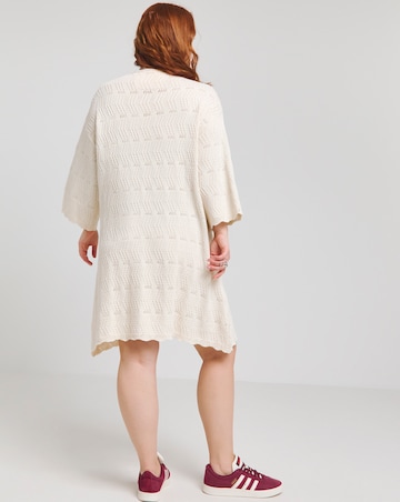 Native Youth Multi Stripe Short Sleeve Knitted Mini Dress