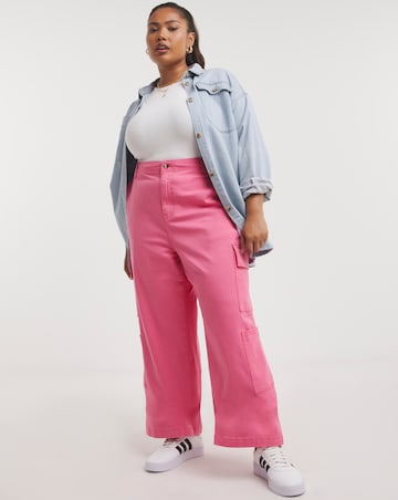 Hot Pink Double Pocket Cargo Trouser