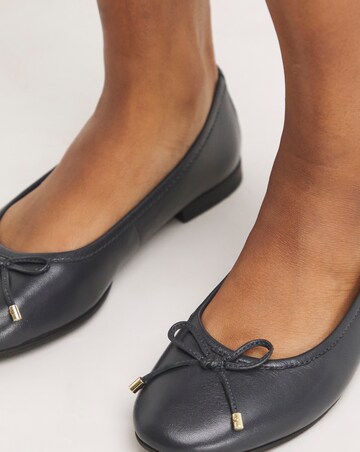 Talia Leather Ballerina Shoes - Wide Fit (E)