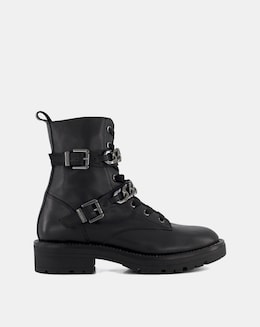 Dune Plazas Buckle Chain Boots Standrad D Fit
