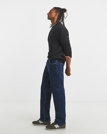 Straight Fit Stretch Jeans Rinse Wash
