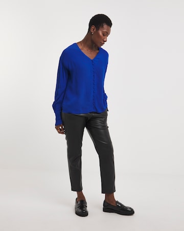 Dipped Back Long Sleeved Blouse
