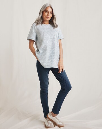 Julipa Pure Cotton Button Shoulder T-Shirt