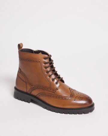 Brogue Lace Up Boot Wide