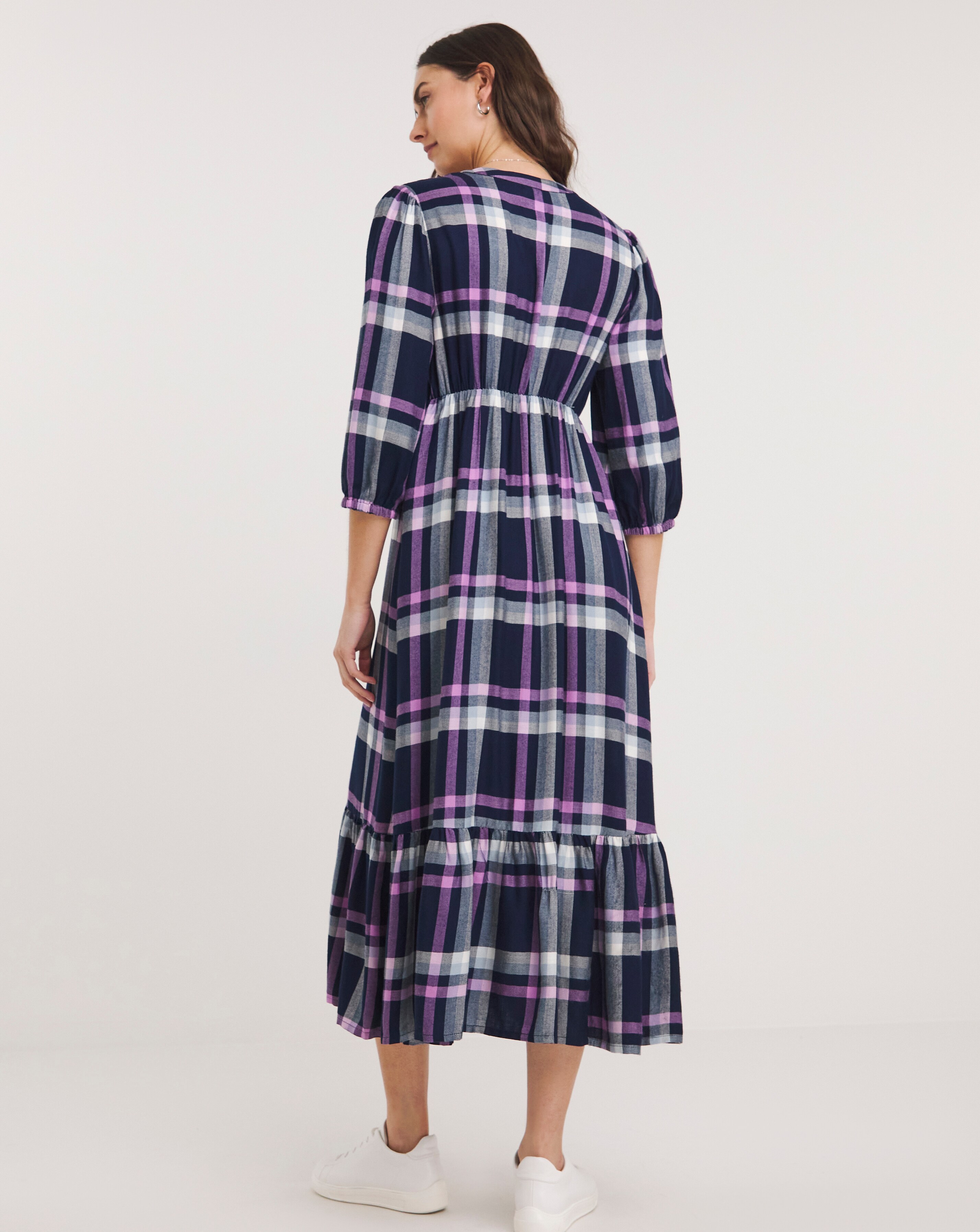 ワンピース andmary Cecily check long dress andmary Cecily check long dress ワンピース