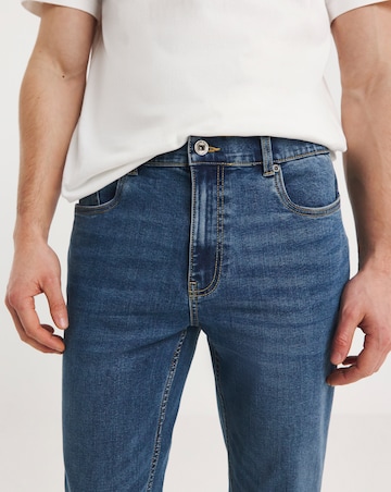 Bootcut Fit Stretch Jeans Mid Wash