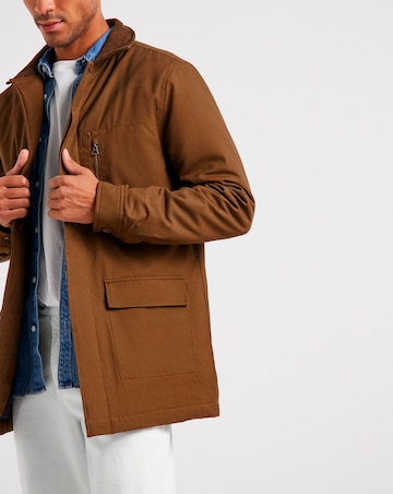 Brown Cotton Worker Jacket
