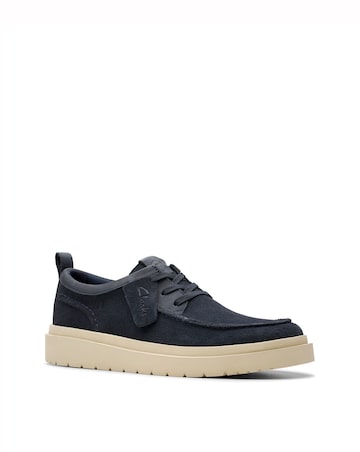 Clarks Polden Moc Shoe - Navy Suede