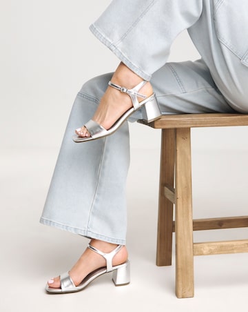 Kylie Barely There Block Heeled Sandals Extra Wide EEE Fit
