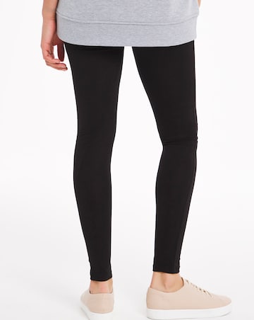 High Waist Cotton Rich Jersey Leggings Long