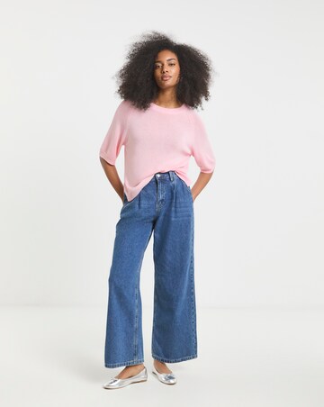 Simply Be Pink Half Sleeve Knitted Jumper