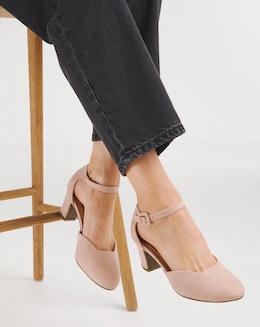 Rosemary Heeled Shoe with Ankle Strap - Extra Wide fit (EEE)