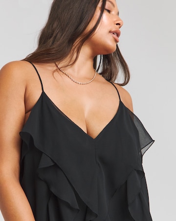 Simply Be Black Ruffle Front Cami
