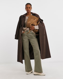 Khaki Straight Leg Jeans