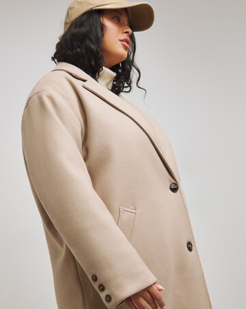 Mocha Faux Wool Maxi Coat