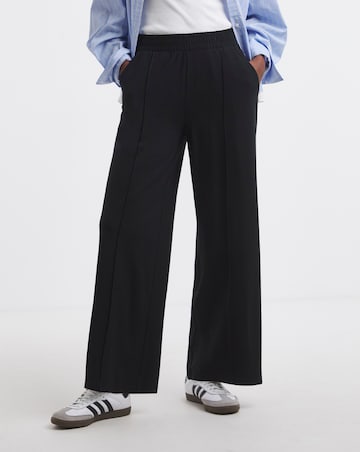 Premium Jersey Pintuck Wide Leg Trousers