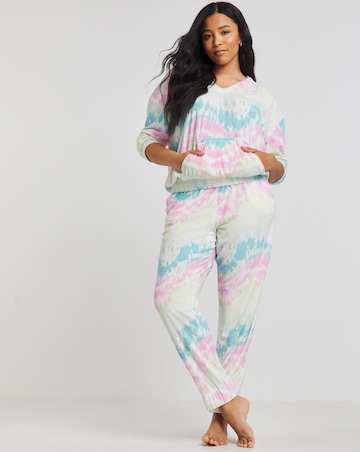 Tie Dye Soft Towelling Lounge Set