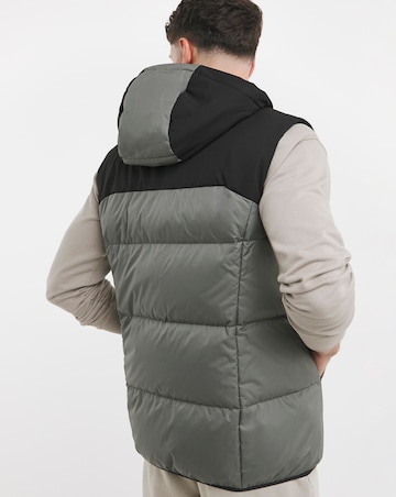 BOSS Colourblock Hooded Gilet - Grey
