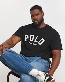 Polo Ralph Lauren Black Arched Varsity Logo T-Shirt