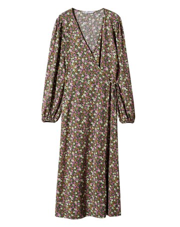 Mango Martis Printed Cut-Out Detail Dress