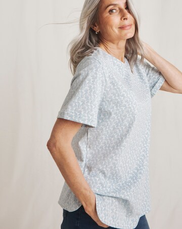 Julipa Pure Cotton Button Shoulder T-Shirt