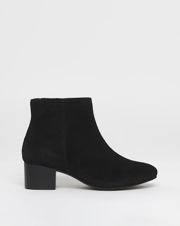 Chiba Suede Low Block Heel Ankle Boot - Extra Wide Fit (EEE)