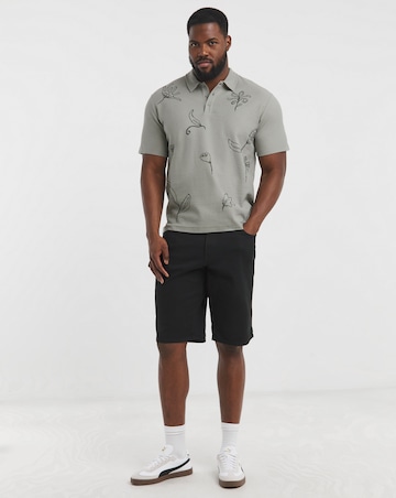 Jack & Jones Premium Leon Floral Printed Polo - Natural