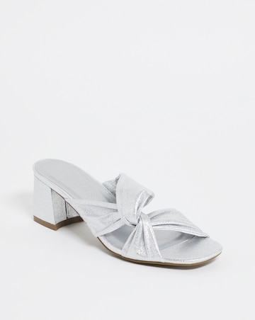 Joanna Hope Block Heel Twist Mule - Wide Fit (E)