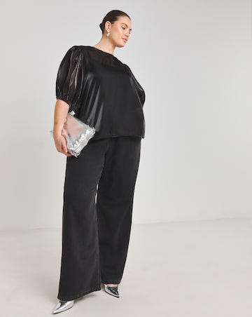 Sheer Bow Back Blouse