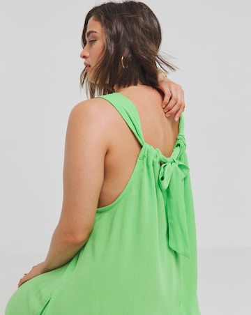 Simply Be Green Crinkle Trazepe Maxi Dress