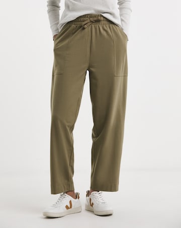 Mocha Barrel Leg Cotton Mix Jogger