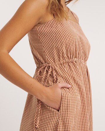 Nobody's Child Zainub Gingham Midi Dress