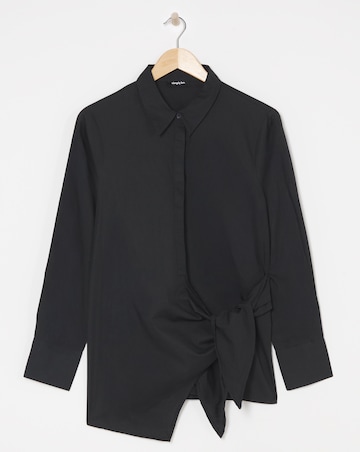 Poplin Knot Front Shirt
