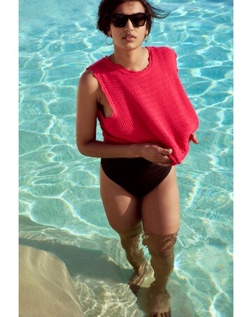 Simply Be Pink Crochet Knitted Vest