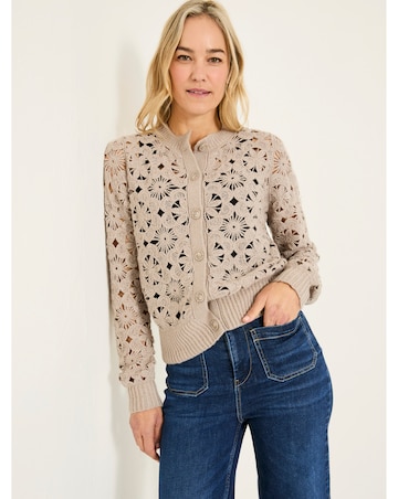 Fatface Cara Crochet Cardi